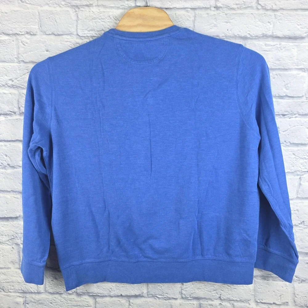 Polo Ralph Lauren Performance Mens Blue Crewneck‎ Sweatshirt Red Pony Logo Large